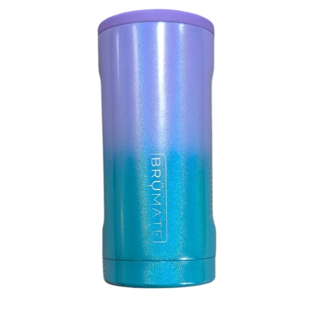 Brumate,Hopsulator, Slim Can Cooler in Glitter Mermaid.